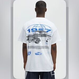White Graphic Classic 57 Oversized Short Sleeve T-Shirt